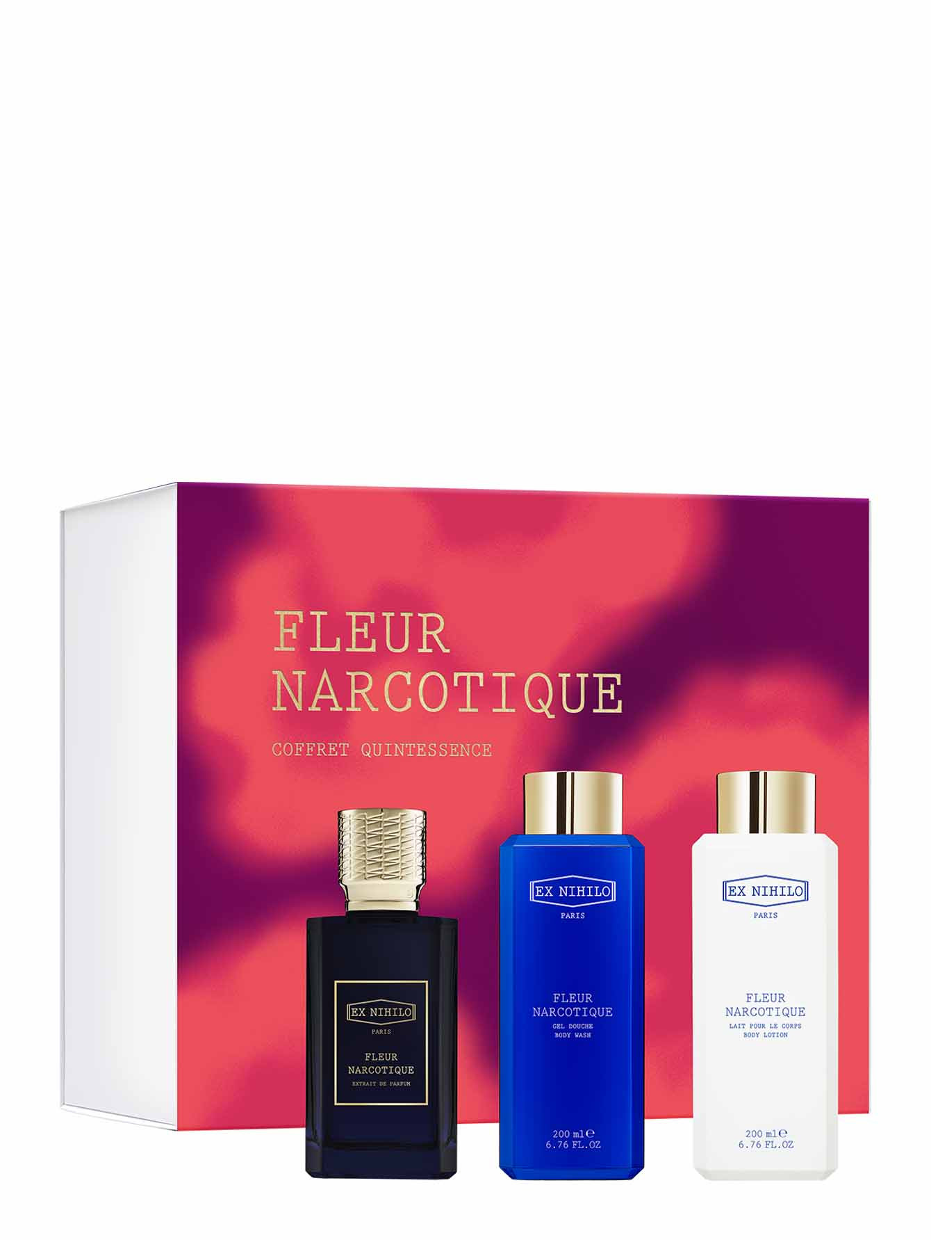 Набор Coffret Quintessence Fleur Narcotique: духи, гель для душа и лосьон для тела, 100 мл + 200 мл + 200 мл - Общий вид