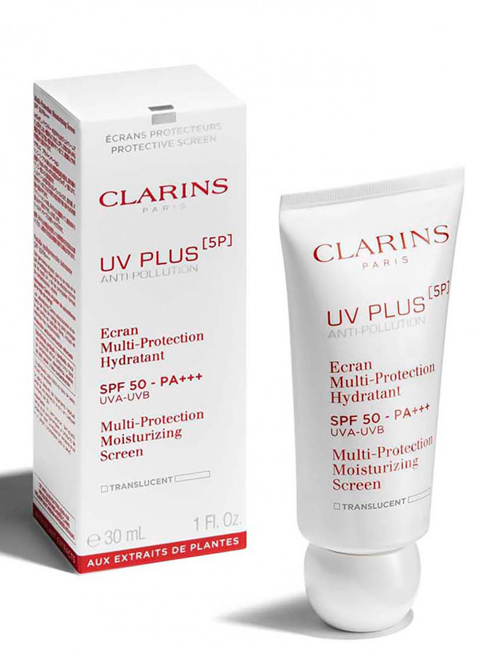 UV PLUS [5P] Anti-Pollution SPF 50 Translucent Увлажняющий защитный флюид-экран для лица 30 мл - Обтравка2