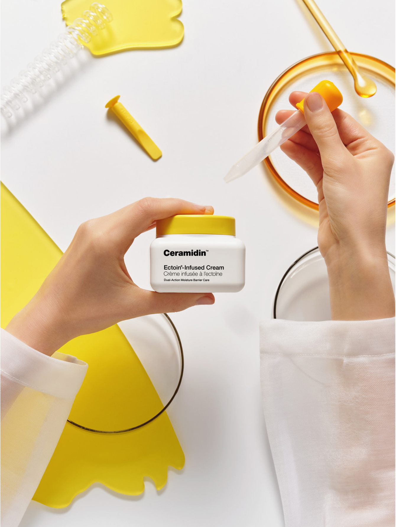 Глубоко увлажняющий крем с эктоином Ceramidin Ectoin-Infused Cream, 50 мл - Обтравка3