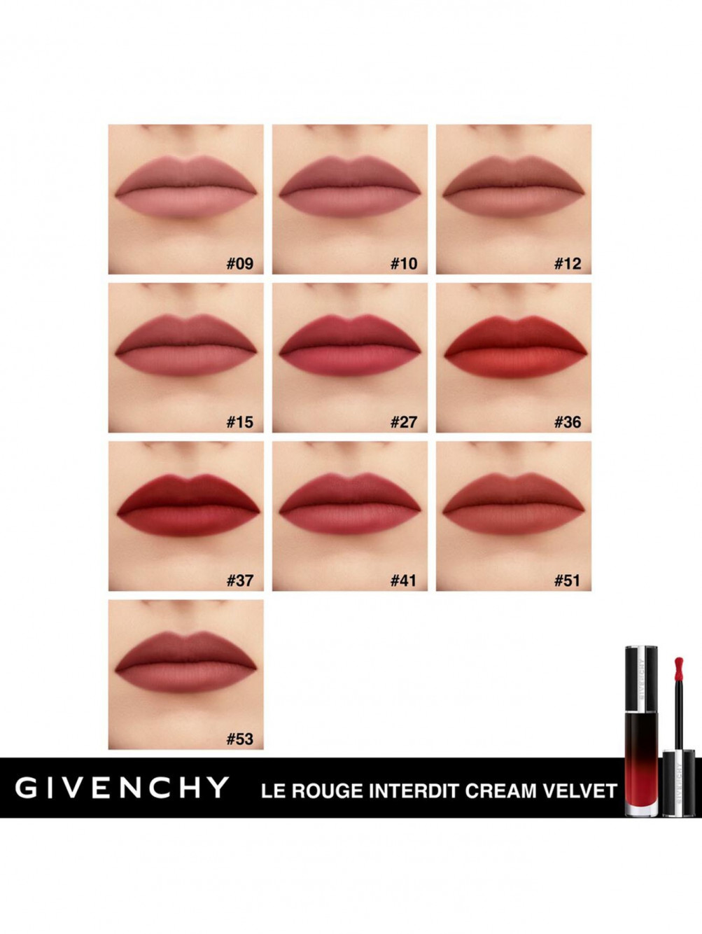 Жидкая матовая помада для губ Le Rouge Interdit Cream Velvet, оттенок 41, 6,5 мл - Обтравка3