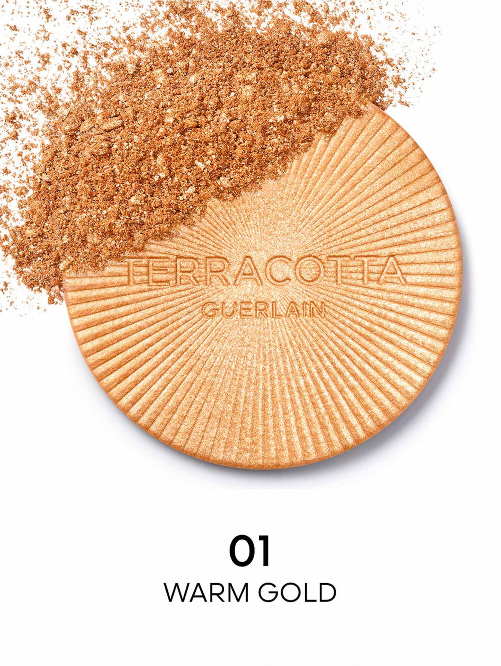 Сияющая пудра для лица Terracotta Luminizer, 01 GOLD тёплый, 7 г - Обтравка1