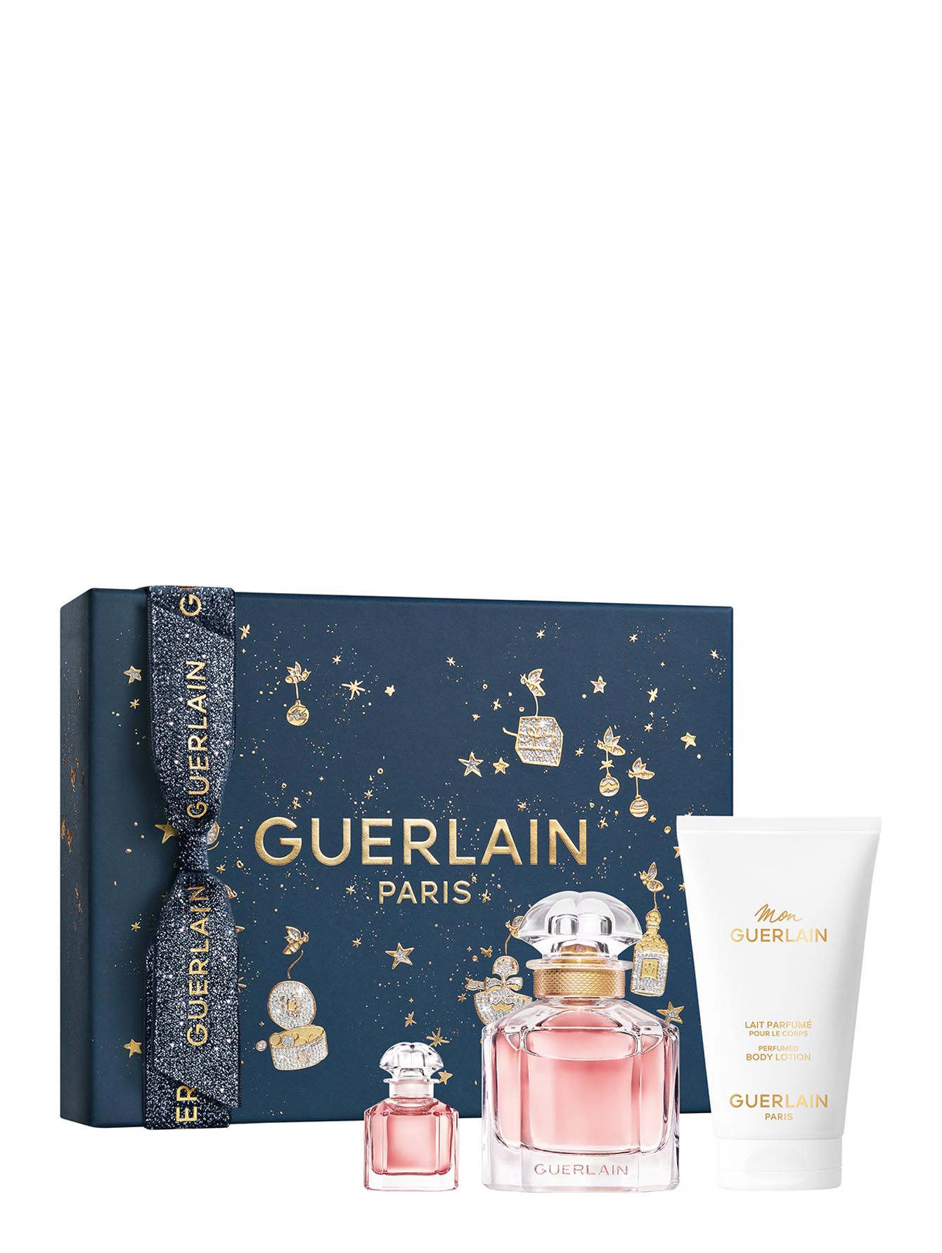 Подарочный набор Mon Guerlain: парфюмерная вода и парфюмированный лосьон для тела, 50+5+75 мл - Обтравка1