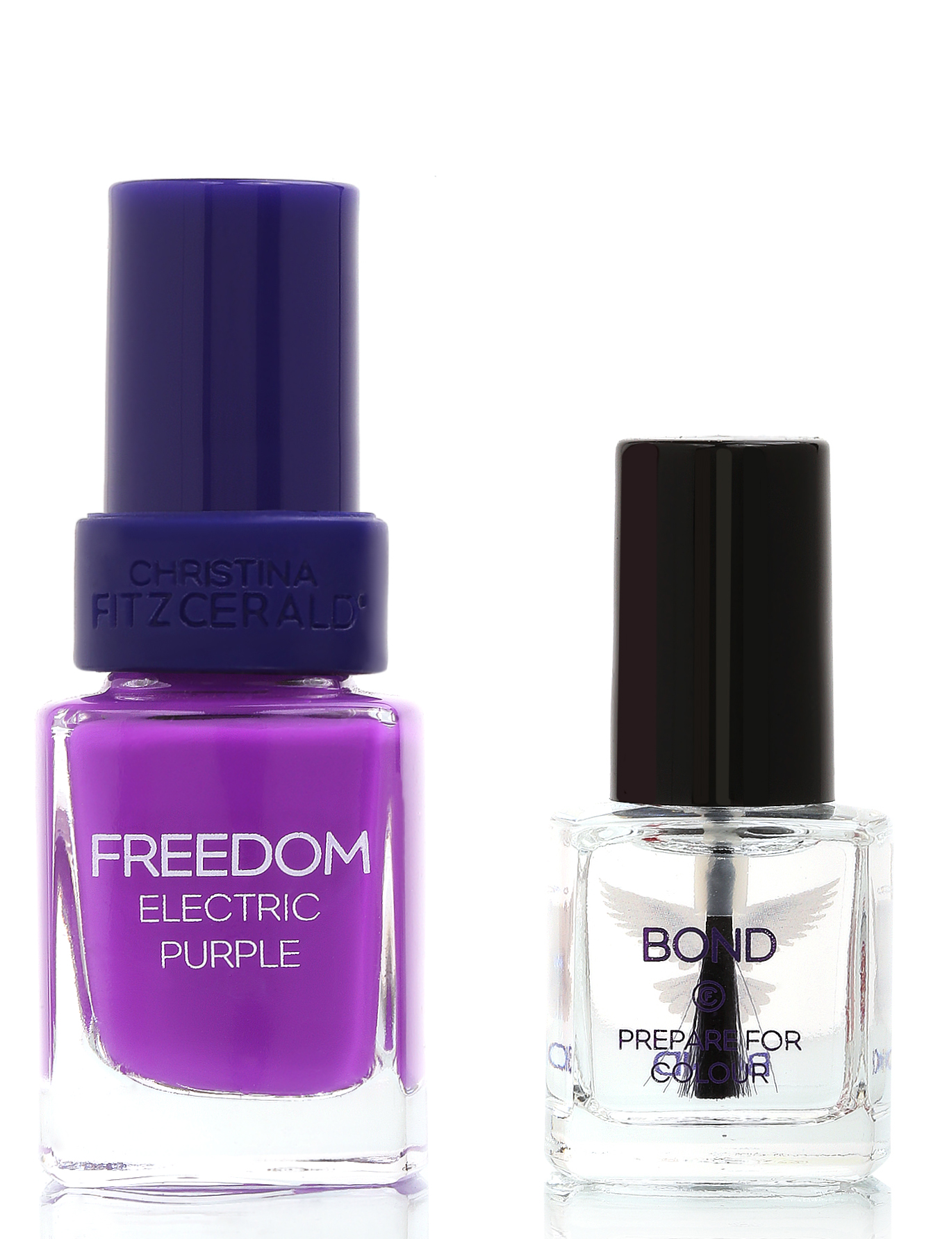 Лак Freedom - Electric purple + bond-подготовка, Nail Care, 12+6ml - Общий вид