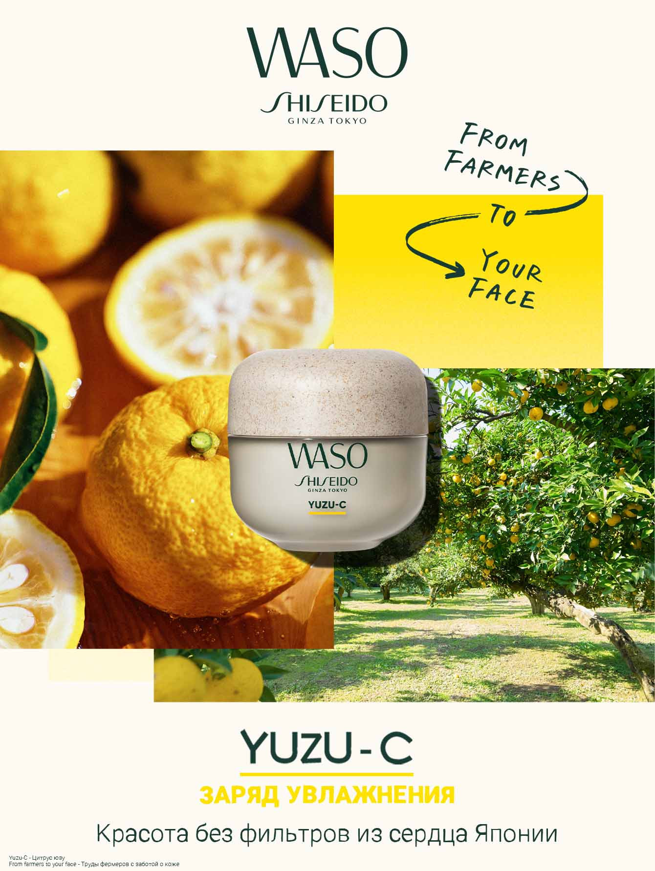 SHISEIDO WASO YUZU-C Ночная восстанавливающая маска, 50 мл - Обтравка4