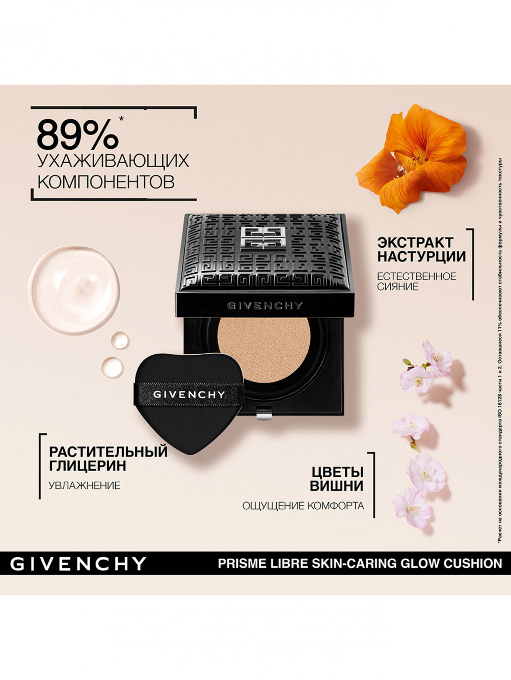 Ухаживающий тональный кушон для лица Prisme Libre Skun-Caring Glow Cushion SPF45/PA+++, оттенок 2-N150 - Обтравка4