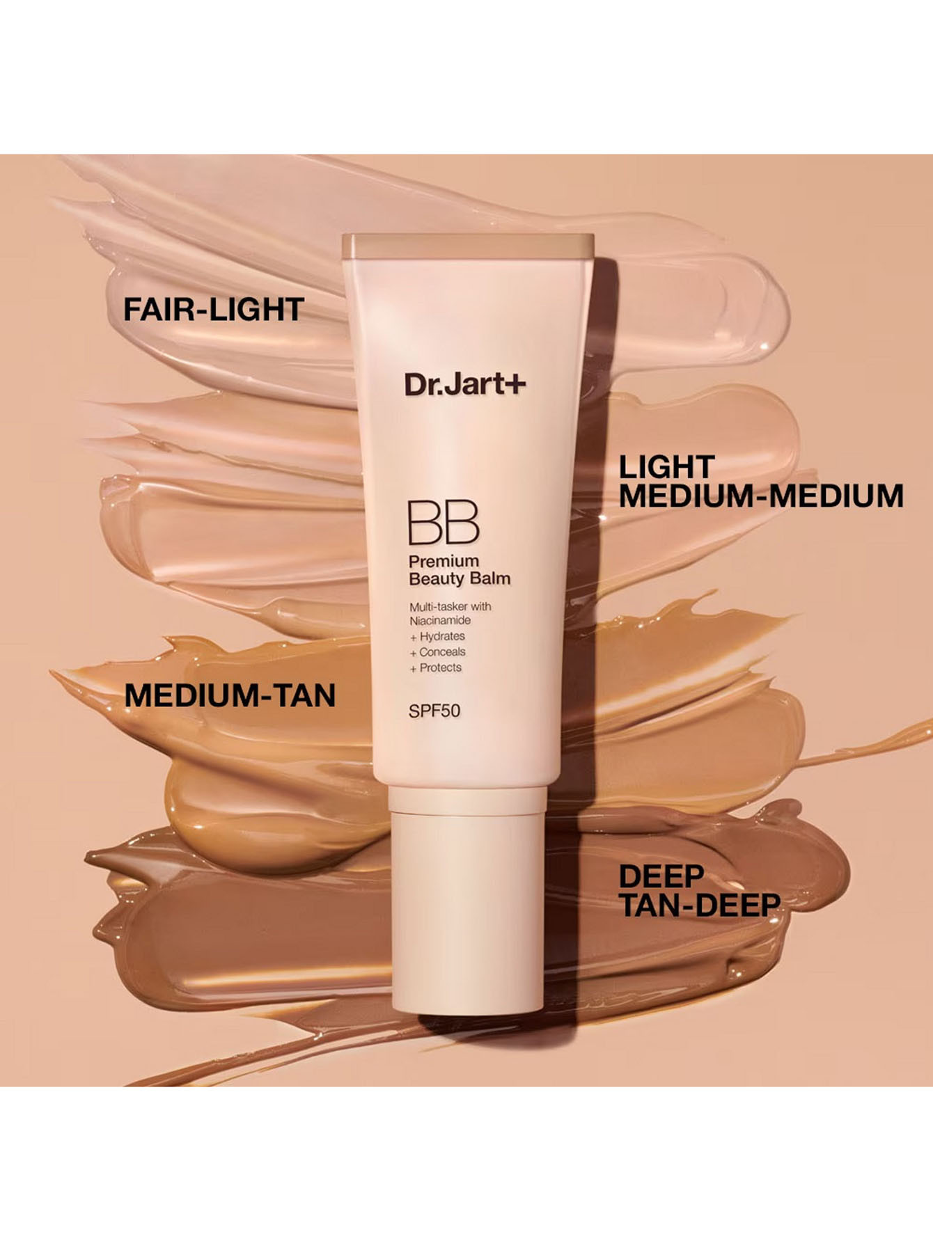 BB-крем для лица Premium Beauty Balm SPF 50, оттенок  01 Fair-Light, 40 мл - Обтравка1