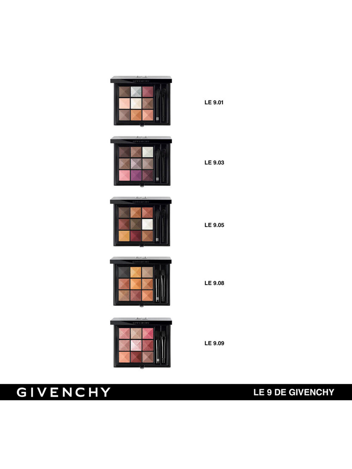 Палетка теней для век Le 9 De Givenchy, оттенок 8, 8 г - Обтравка4