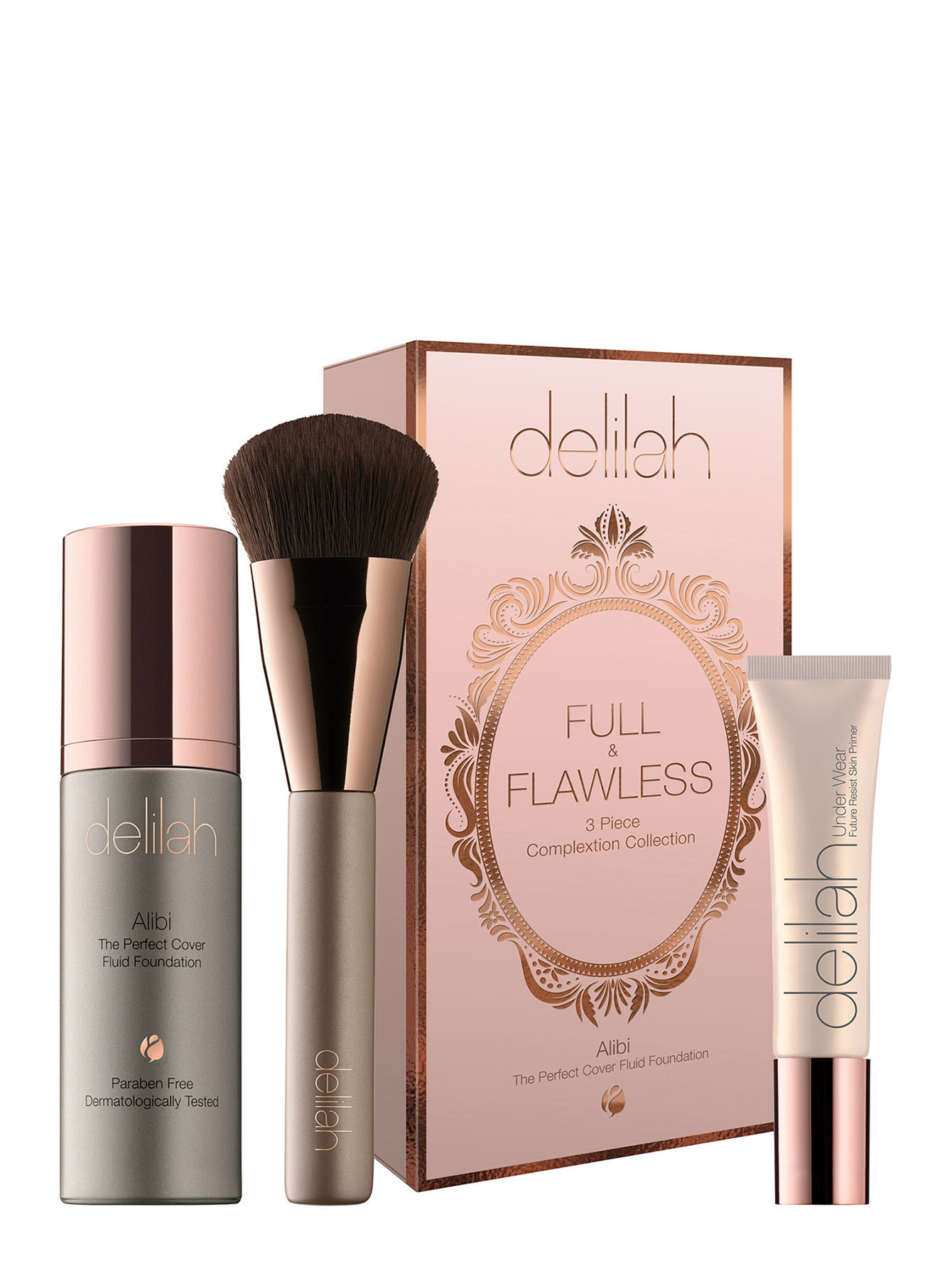 Набор средств макияжа для лица Alibi Full & Flawless, Bloom, 3 шт - Общий вид