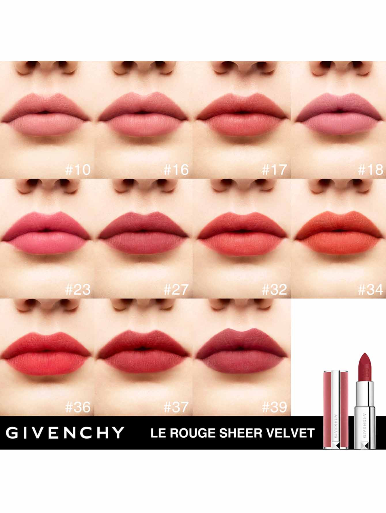 Le Rouge Sheer Velvet Легкая увлажняющая губная помада с мягким матовым финишем, без футляра - Обтравка5