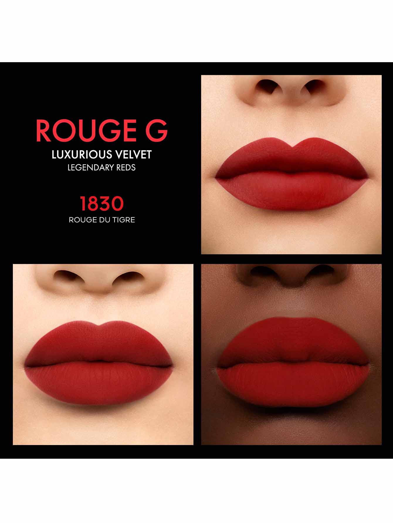 Губная помада Rouge G, №1830 Огненный красный, 3,5 г - Обтравка3