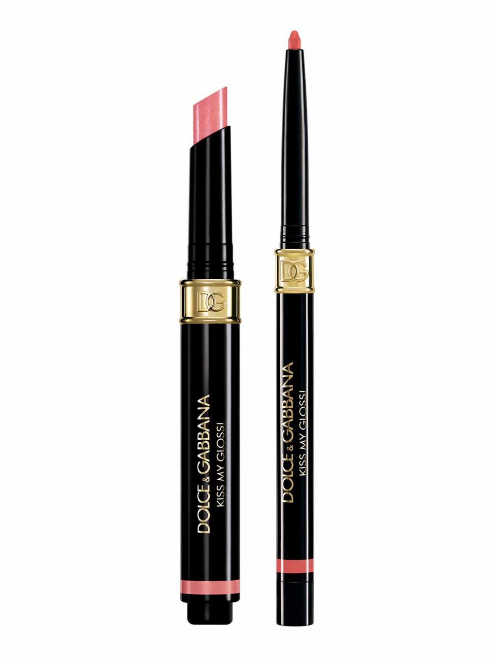 Дуэт средств для губ Kiss My Gloss! 4D: блеск в стике и карандаш, оттенок 01 Whisper - Общий вид