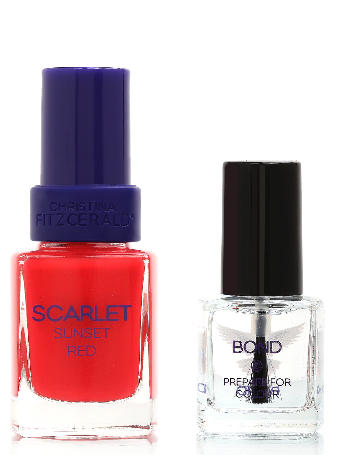 Лак new! scarlet - Sunset Red + bond-подготовка, Nail Care, 12+9ml - Общий вид