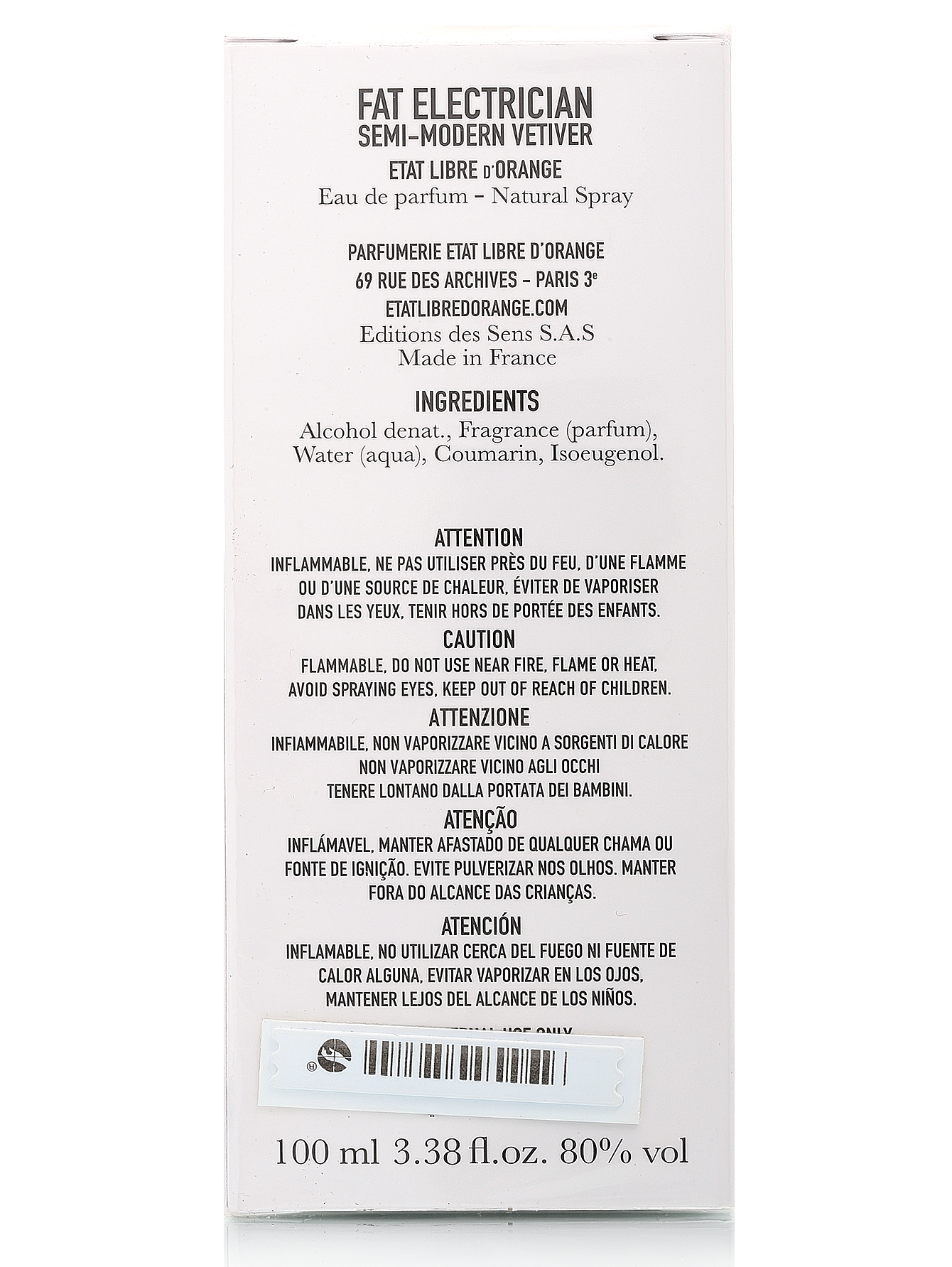  Парфюмерная вода - Fat electrician, 100ml - Модель Верх-Низ