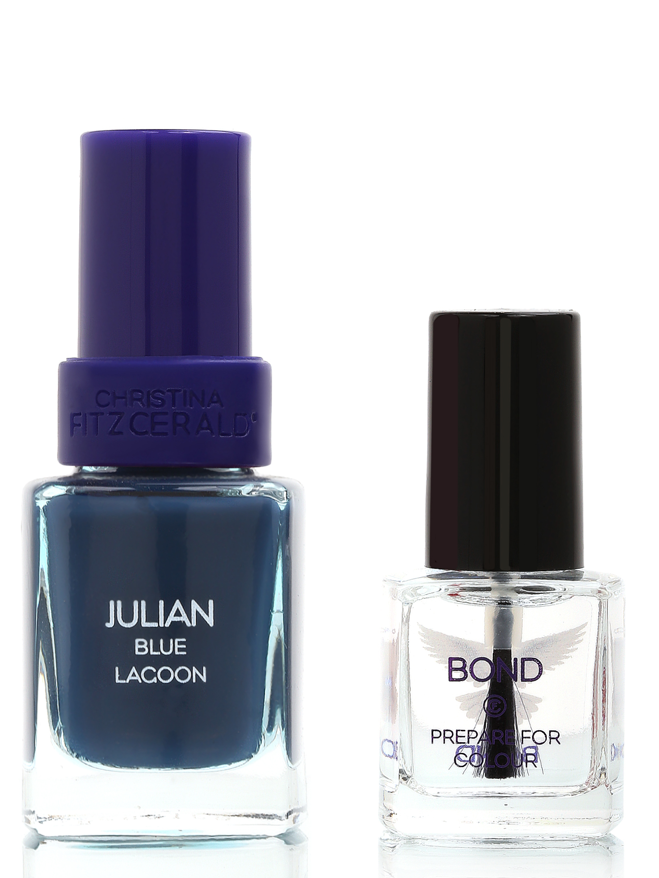 Лак для ногтей Julian - Blue lagoon + bond-подготовка, Nail Care, 12+9ml - Общий вид