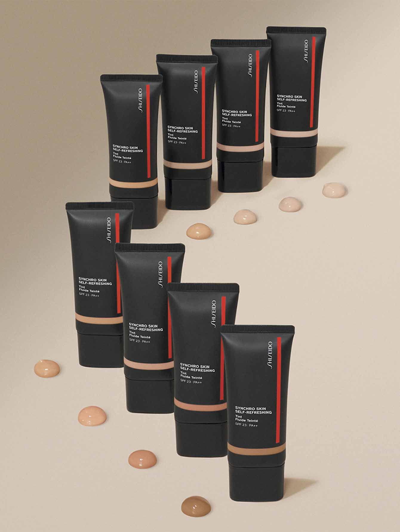 SHISEIDO Synchro Skin Self-Refreshing Тональная вуаль, 325 Medium Keyaki, 30 мл - Обтравка3