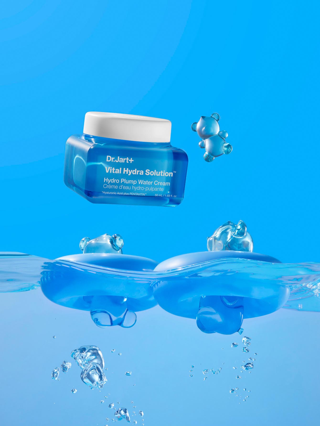 Легкий увлажняющий крем для лица Vital Hyrda Solution Hydro Plump Water Cream, 50 мл - Обтравка3