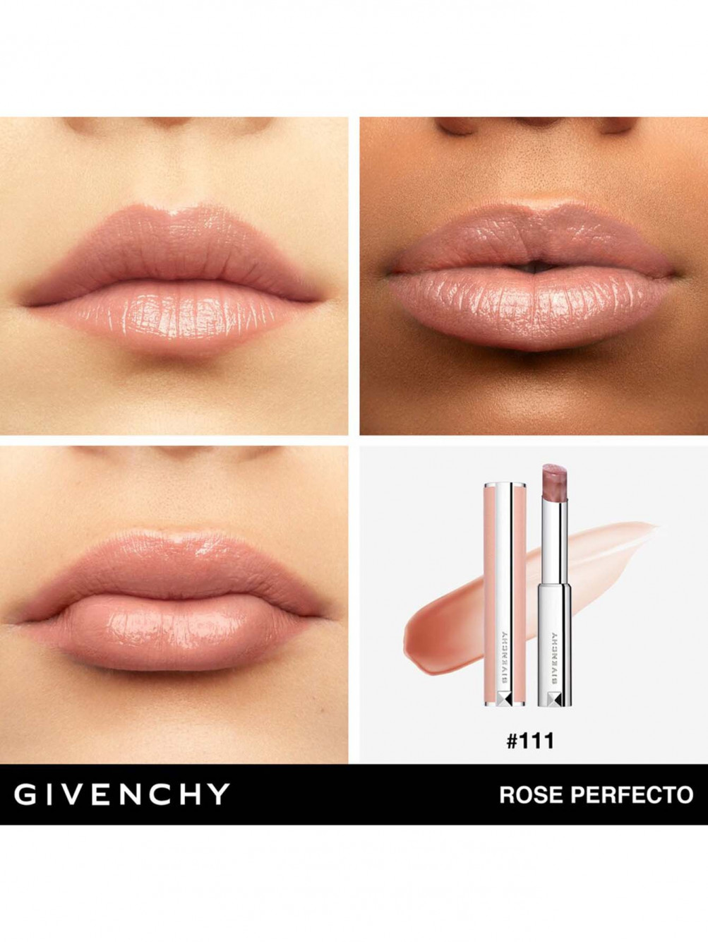 Бальзам для губ Rose Perfecto, 111 Soft Nude, 2,8 г - Обтравка3