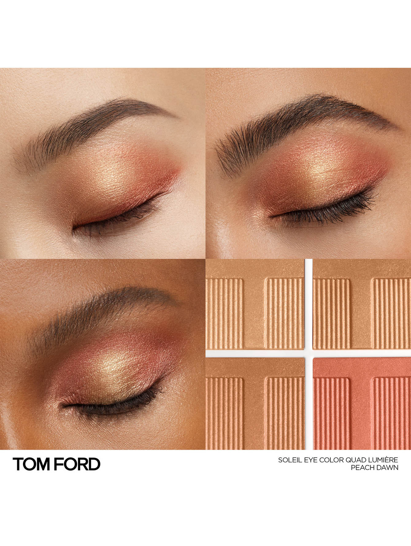 TOM FORD アイカラークォード Peach Dawn 付属品全てついてます ❀ Палетка теней Soleil Eye Color Quad Lumière, оттенок 41 Peach