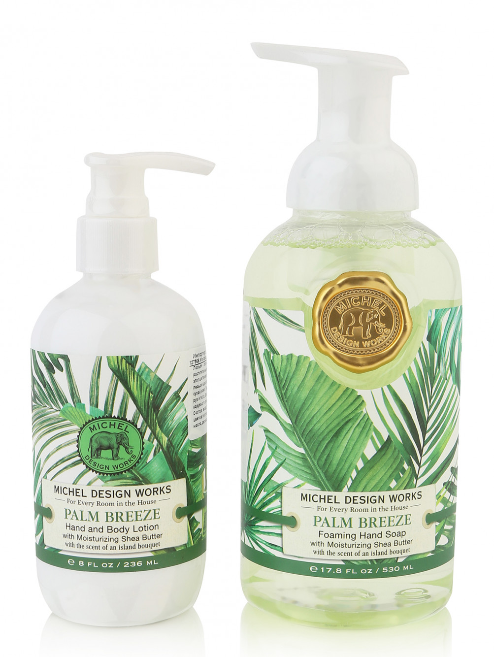 Набор Palm Breeze мыло-пенка 530 мл и лосьон для рук и тела 236 мл - Общий вид