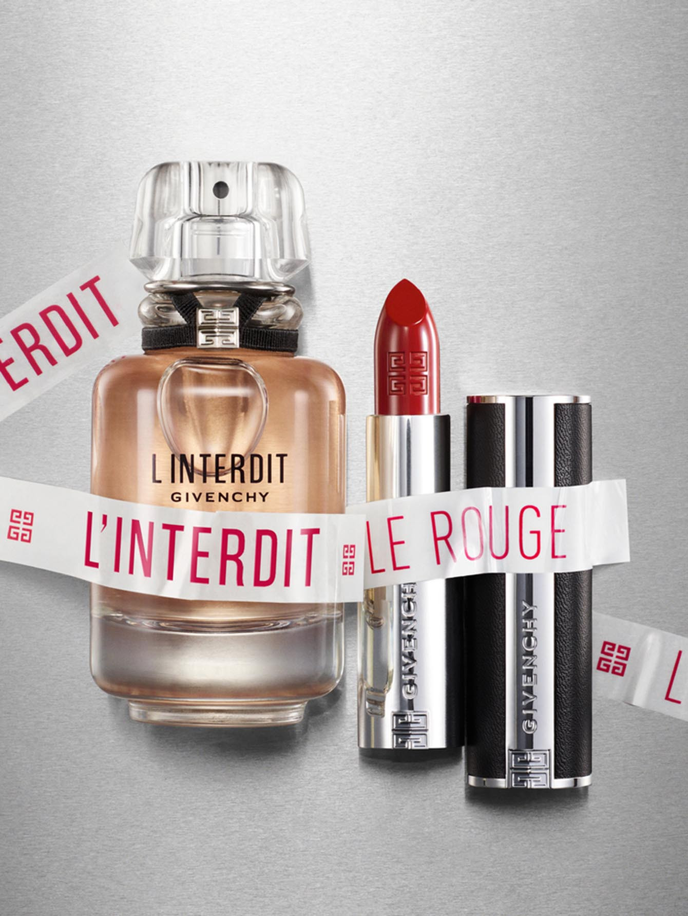 Сияющая и полуматовая губная помада Le Rouge Interdit Intense Silk, 500 - Обтравка5
