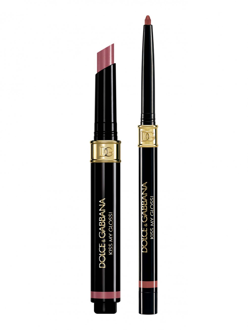 Дуэт средств для губ Kiss My Gloss! 4D: блеск в стике и карандаш, оттенок 02 Giggle - Общий вид